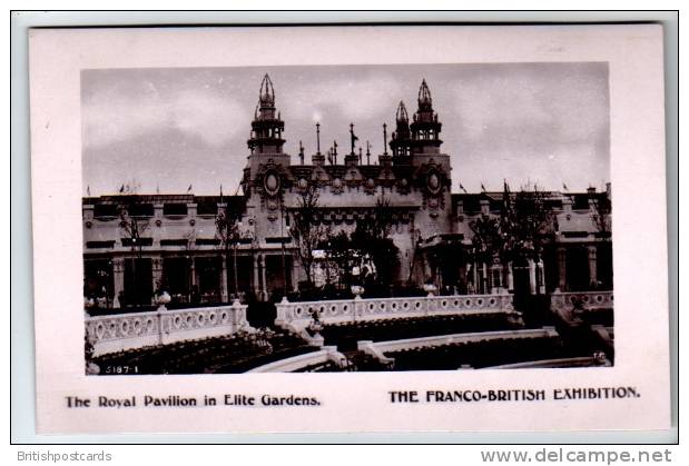 Franco-British Exhibition - The Royal Pavilion In Elite Gardens - Real Photo Postcard 1908 - Exhibitions