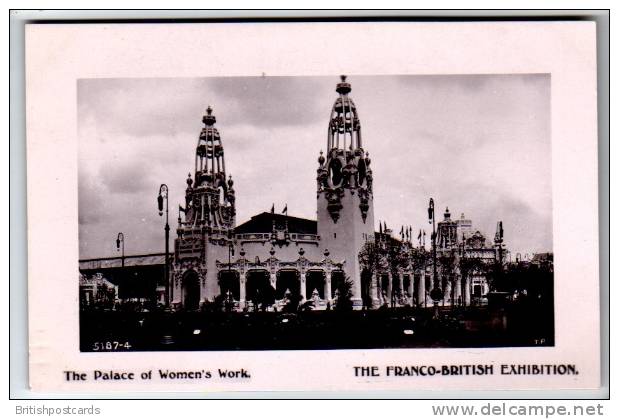 Franco-British Exhibition - The Palace Of Women´s Work - Real Photo Postcard 1908 - Exhibitions