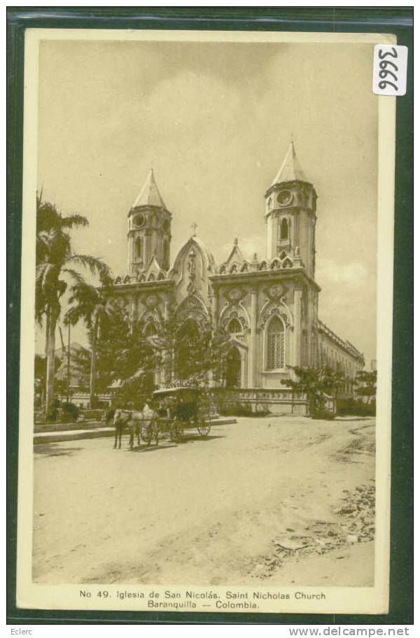 COLOMBIA - BARRANQUILLA - IGLESIA DE SAN NICOLAS  - TB - Kolumbien