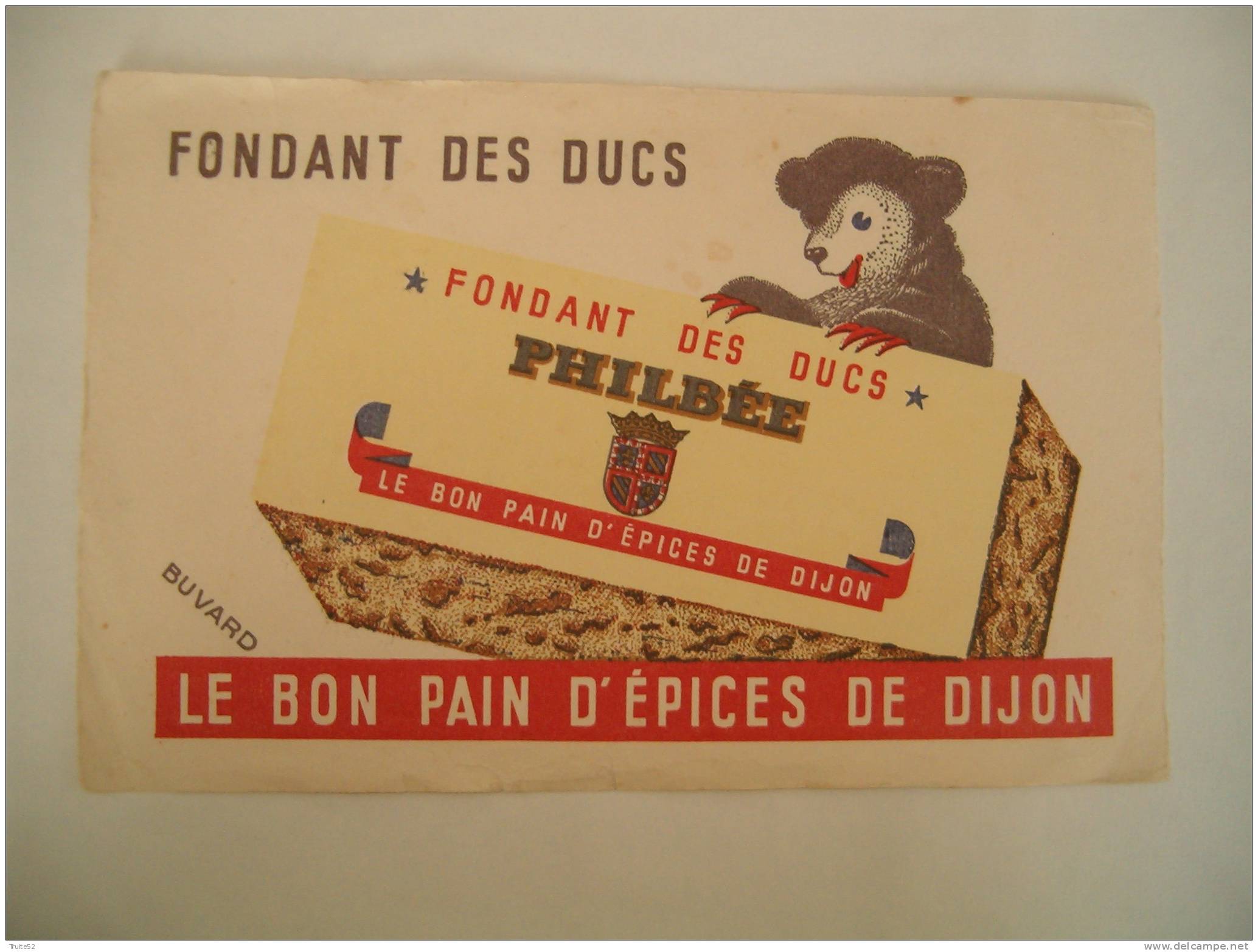Buvard  Pain D´épices PHILBEE   De Dijon - Honigkuchen-Lebkuchen