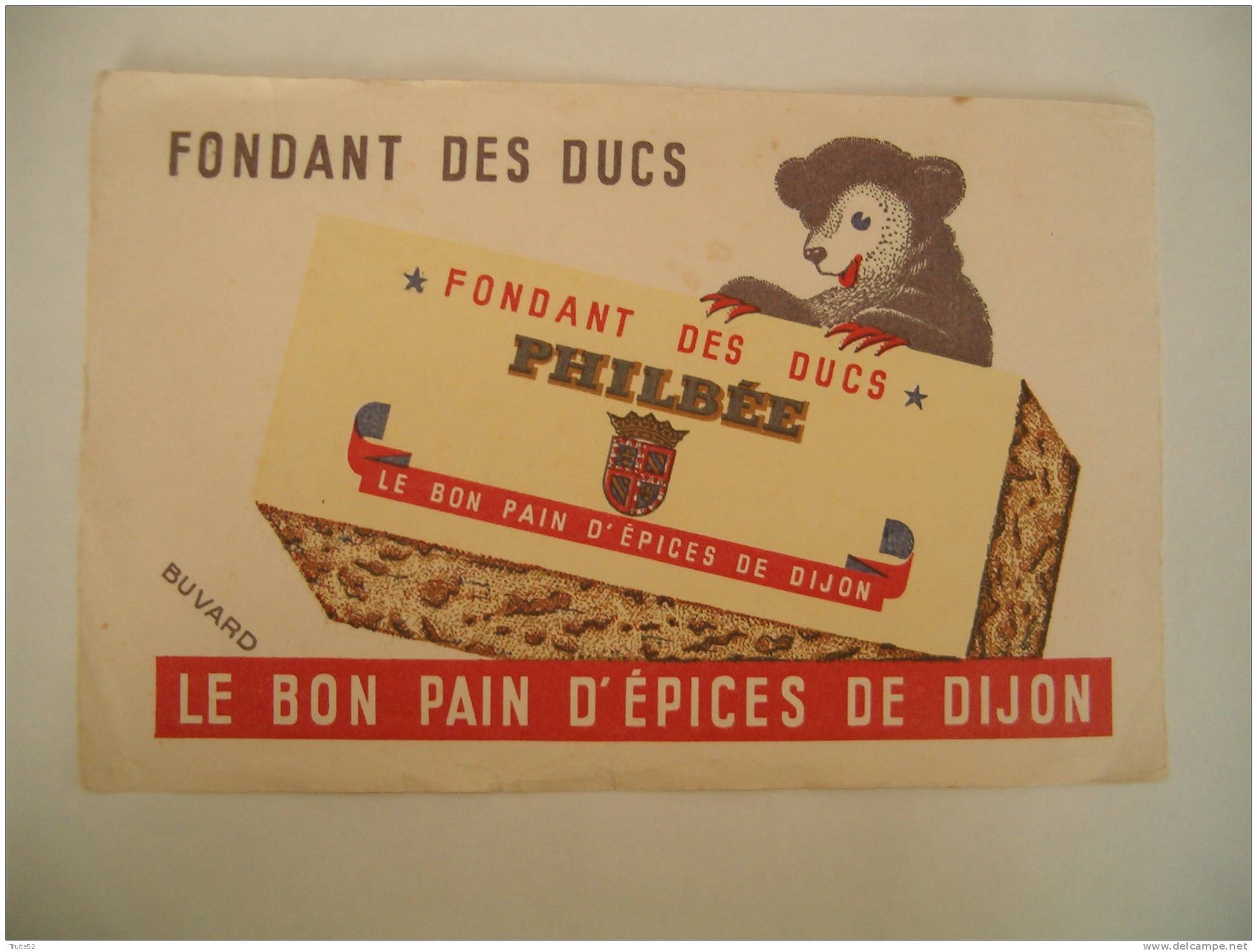 Buvard  Pain D´épices PHILBEE   De Dijon - Pan De Especias