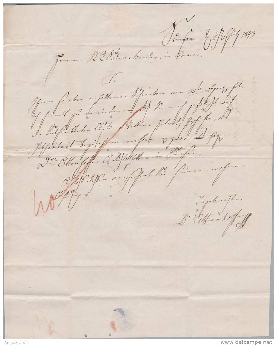 Heimat LU Sursee 1843-07-02 Franco-Brief Nach Aarau - ...-1845 Vorphilatelie