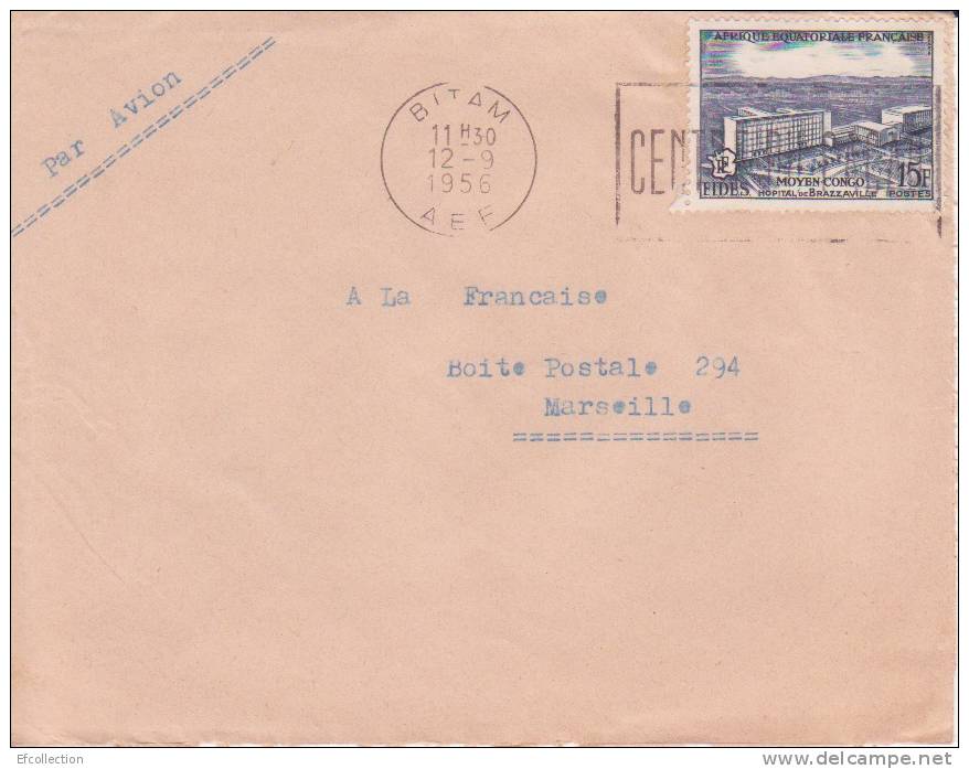 MARCOPHILIE - BITAM ( Petit Bureau ) GABON - 1956 - COLONIES - A.E.F - N°234 - AVION - LETTRE - Autres & Non Classés