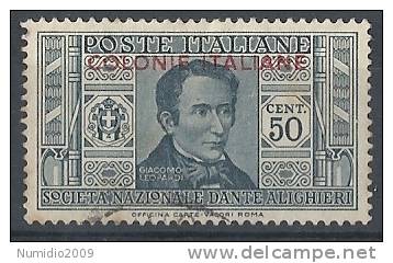 1932 EMISSIONI GENERALI DANTE USATO 50 CENT  - RR8907 - Amtliche Ausgaben