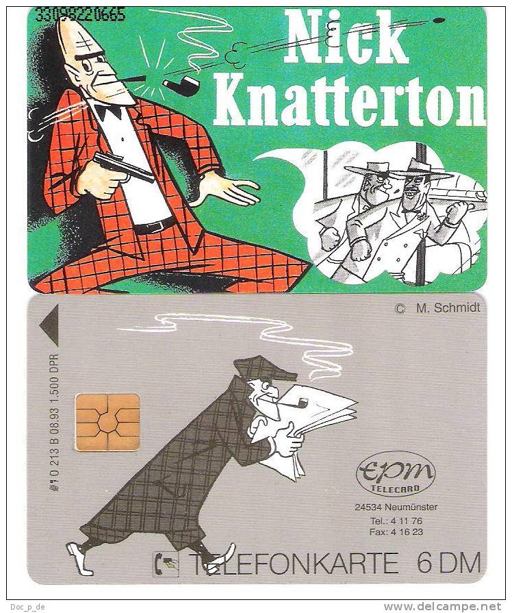 Germany - O 213B 08/93 - Nick Knatterton - Kult Comic Cartoon - Film - Private Chip Card - Only 1.500 Ex. - O-Series : Customers Sets