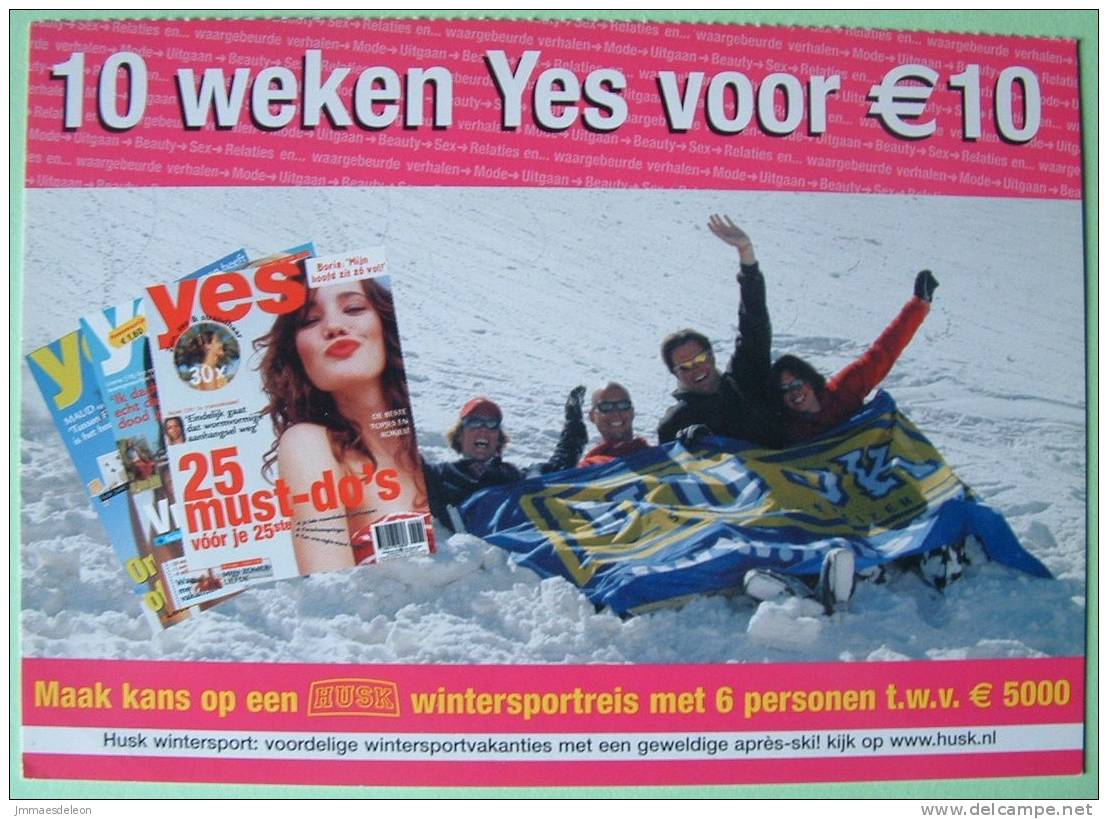 Netherlands Advertisement Postcard Not Used Yes Journal Girl Snow - Otros & Sin Clasificación