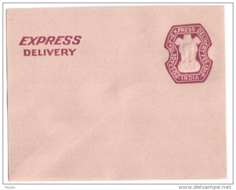 20p+20p Express Delivery  121x 97mm Unused Postal Stationery  Envelope / Cover India - Enveloppes