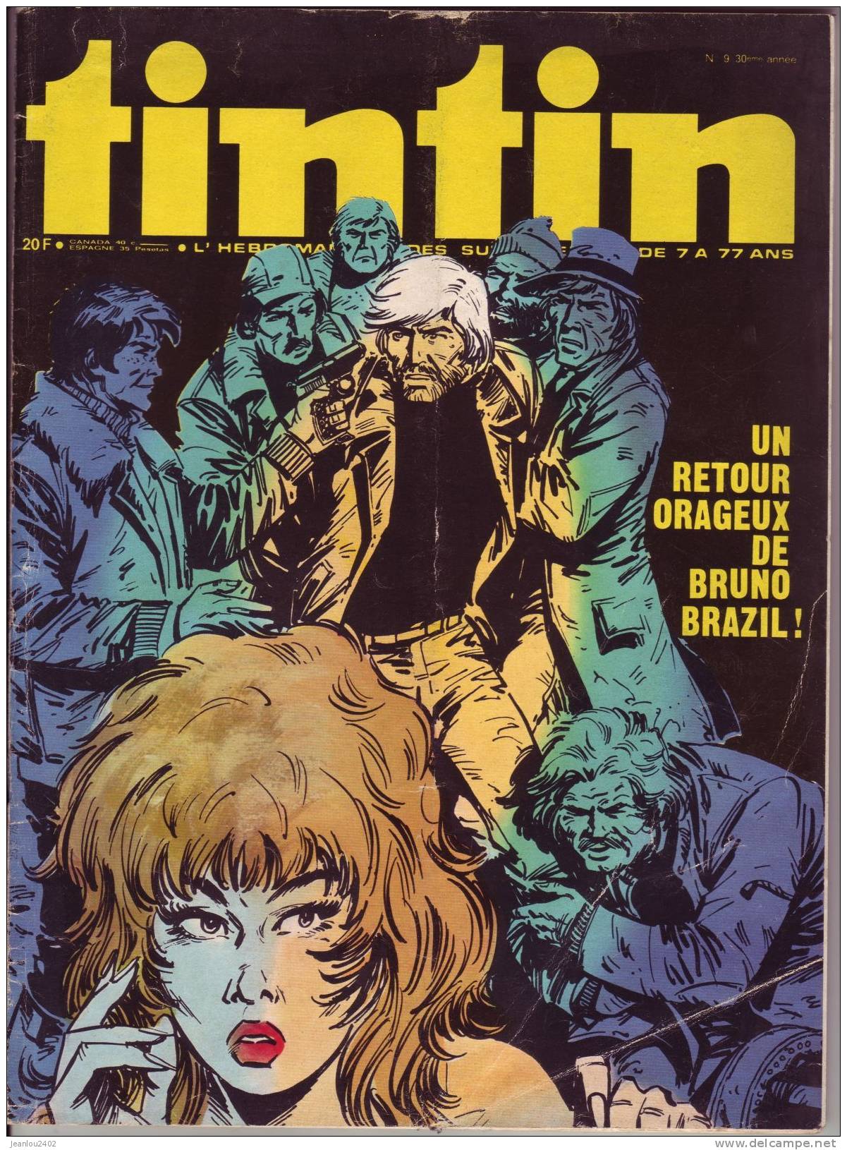 TINTIN N° 9 DU 25-02-1975 - Tintin