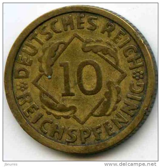 Allemagne Germany 10 Reichspfennig 1924 J J 317 KM 40 - 10 Rentenpfennig & 10 Reichspfennig