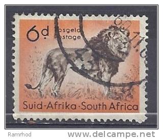 SOUTH AFRICA 1954 Wild Animals - 6d Lion FU - Used Stamps