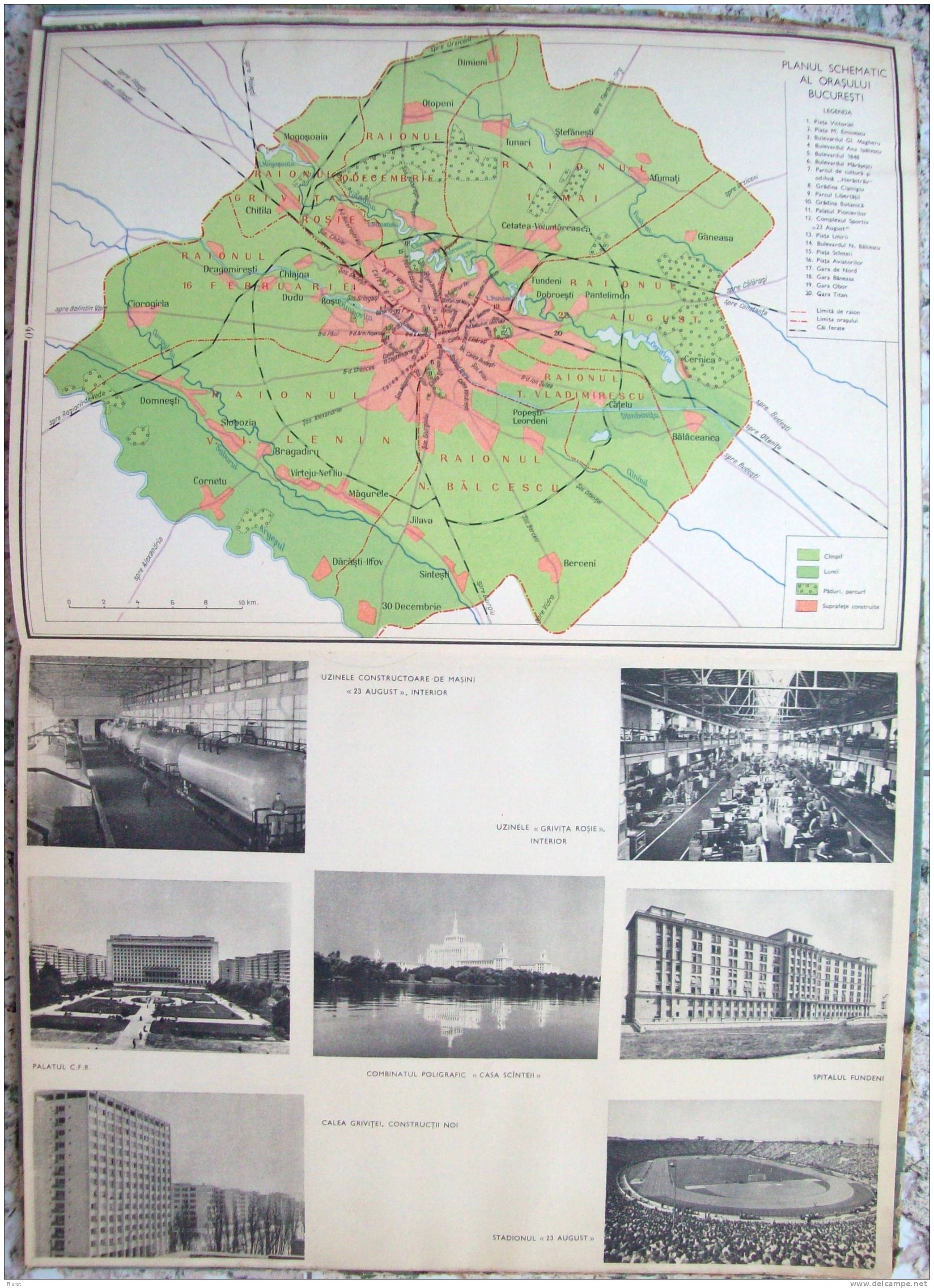 ROMANIA- GEOGRAPHIC ATLAS SCHOOL, PERIOD 1968,INDUSTRIAL IMAGES,VIEWS,MAPS