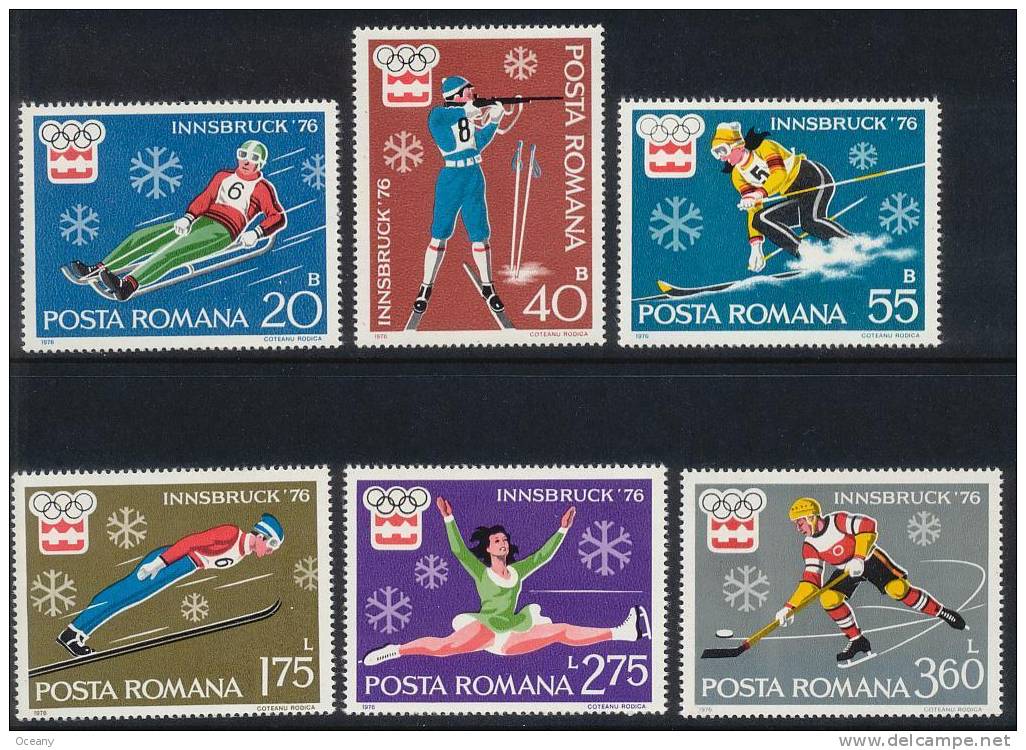 Roumanie - Sport 2937/2942 ** - Winter 1976: Innsbruck