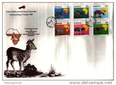 ZIMBABWE 1987 FDC Small Game 368-373 - Game