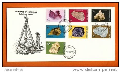 BOTSWANA 1974 Mint FDC Minerals 114-127 (2 Enveloppes) F3153a+3153b - Minerals