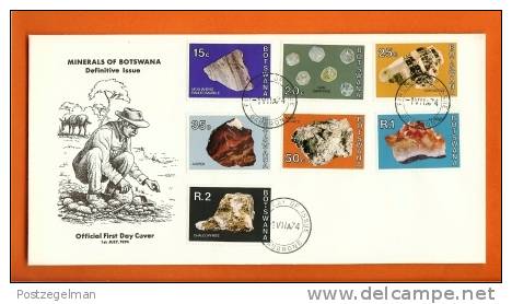 BOTSWANA 1974 Mint FDC Minerals 114-127 (2 Enveloppes) F3153a+3153b - Minerals