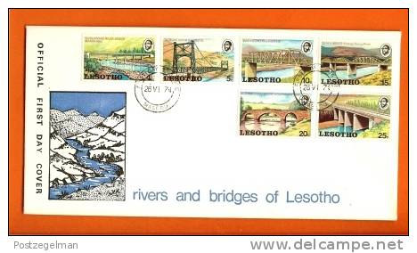 LESOTHO 1974 Mint FDC Bridges 160-165 - Bridges