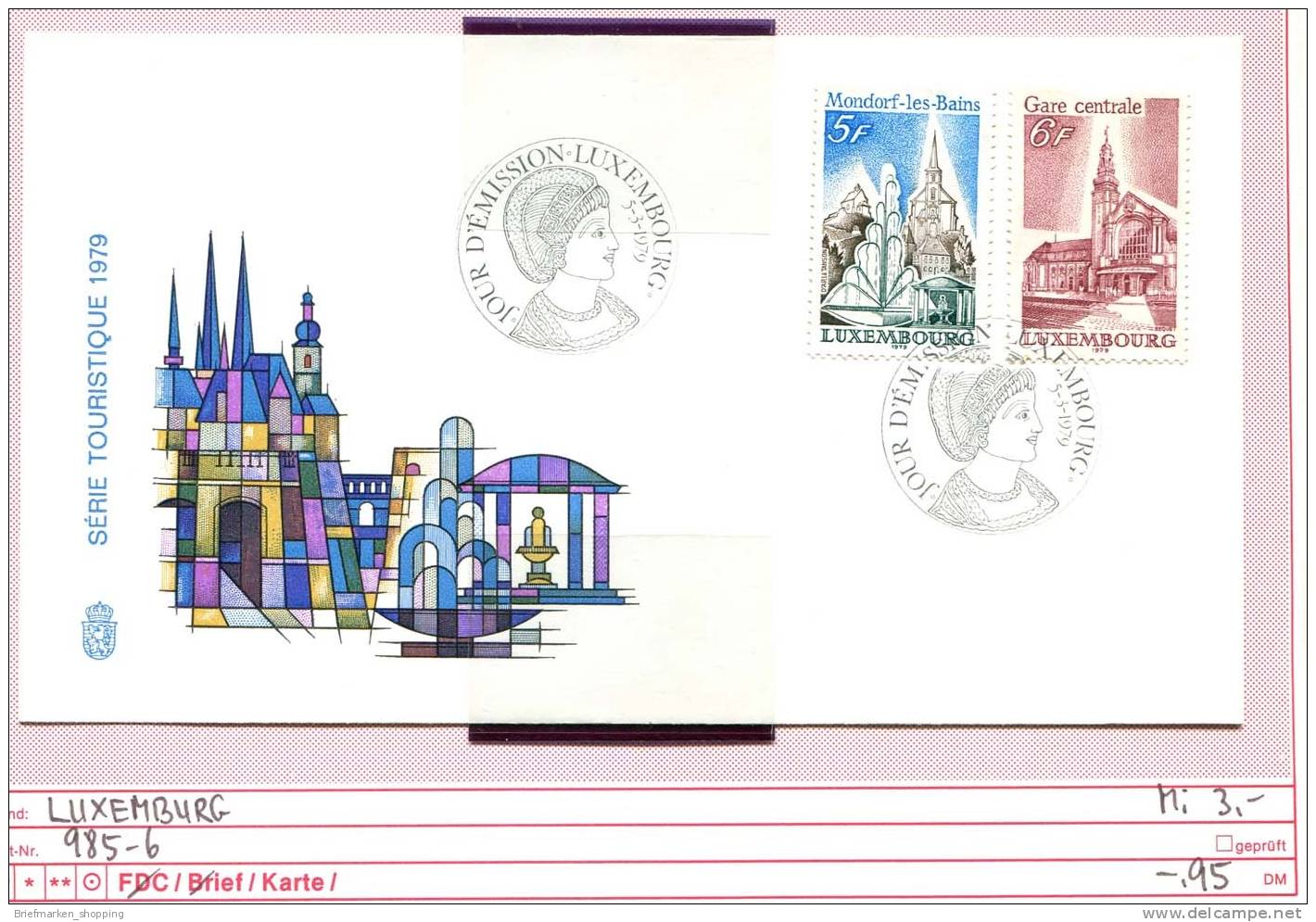 Luxemburg 1979 - Luxembourg 1979 - Michel 985-986 Auf FDC - Kirchen - FDC