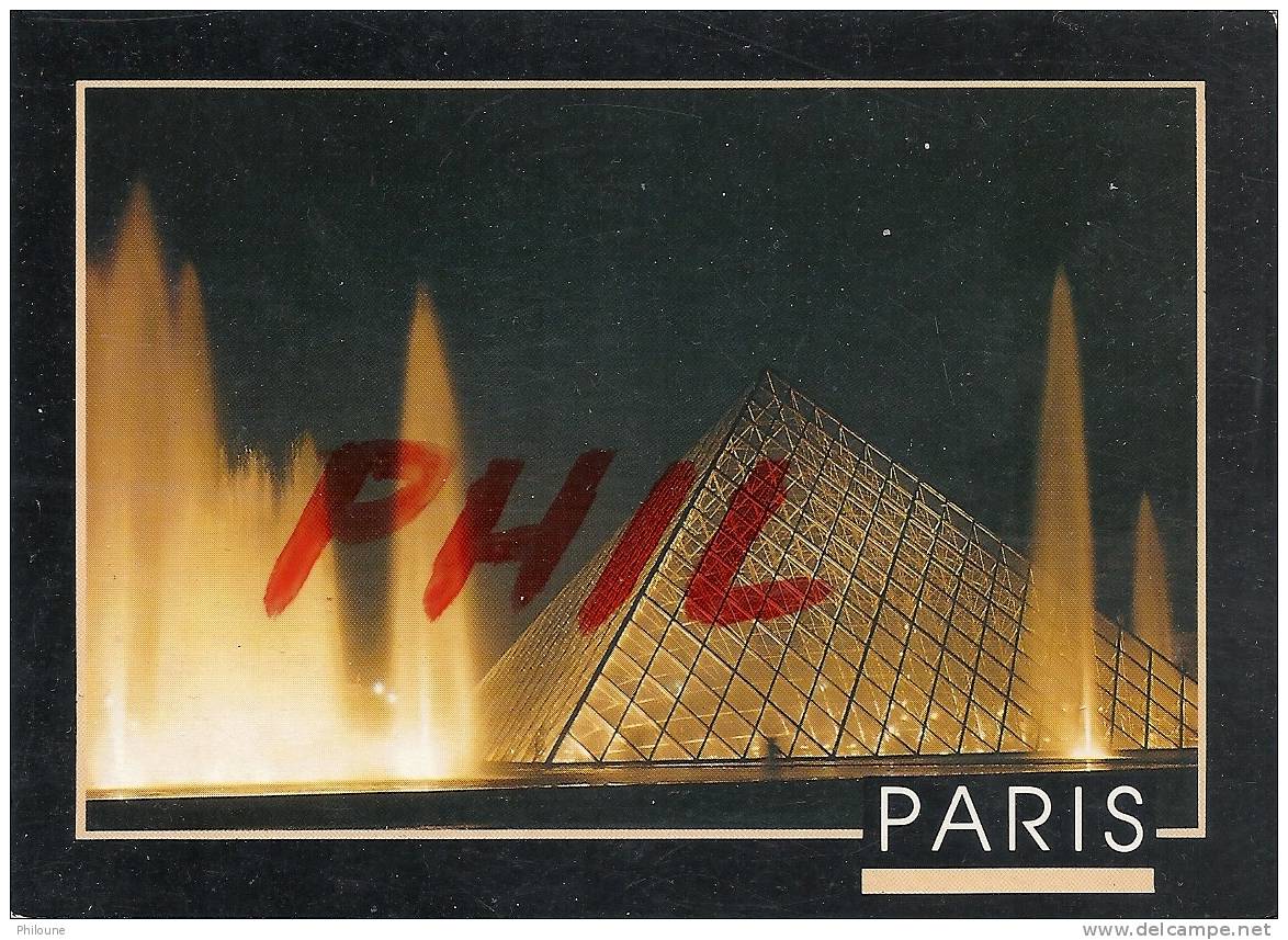 Paris -La Pyramide Du Louvre, La Nuit - Ref 1107-331/32 - Paris La Nuit