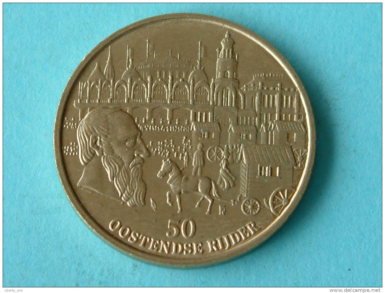 50 Oostendse Rijder - Hippodroom Wellington 1983 ( For Grade And Details, Please See Photo ) ! - Tokens Of Communes