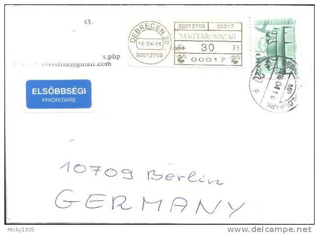 Ungarn / Hungary - Umschlag Echt Gelaufen / Cover Used (190) - Lettere