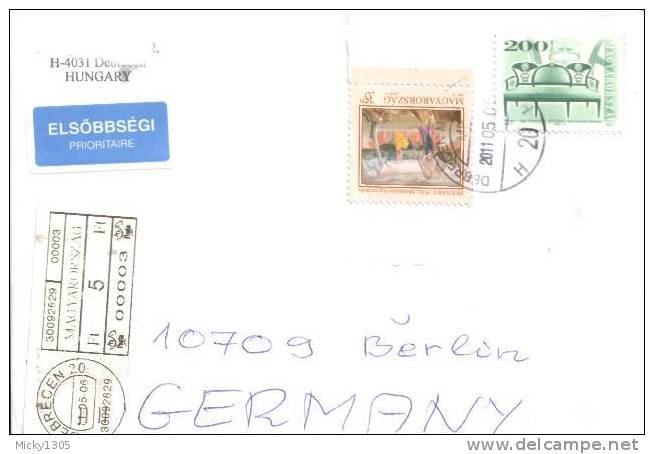Ungarn / Hungary - Umschlag Echt Gelaufen / Cover Used (191) - Lettere