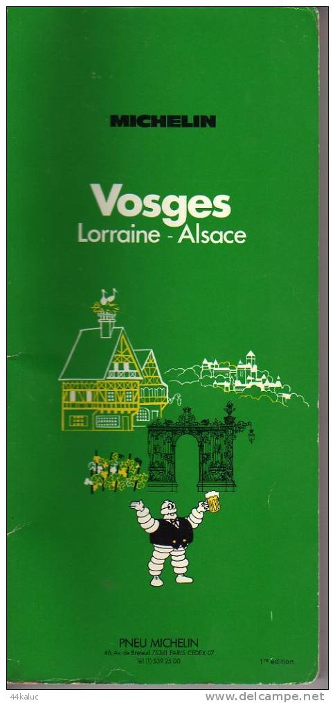 GUIDE MICHELIN  VOSGES LORRAINE ALSACE En 1976 - Strassenkarten