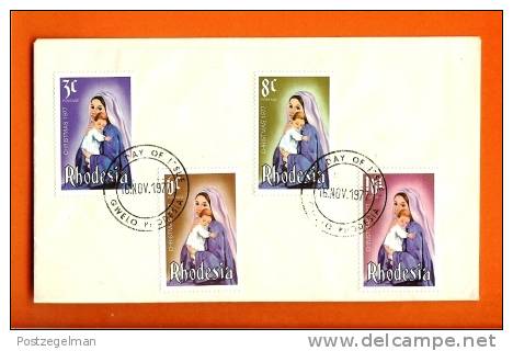 RHODESIA 1977 FDC Christmas 200-203 - Weihnachten