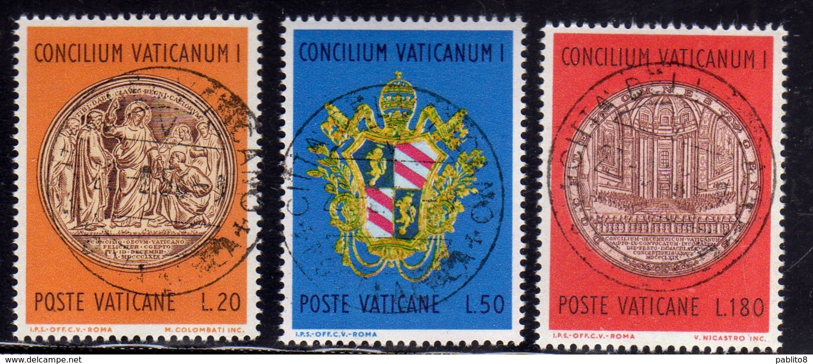 CITTÀ DEL VATICANO VATICAN VATIKAN 1970 CONCILIO ECUMENICO ECUMENICAL COUNCIL SERIE COMPLETA COMPLETE SET USATA USED OBL - Used Stamps