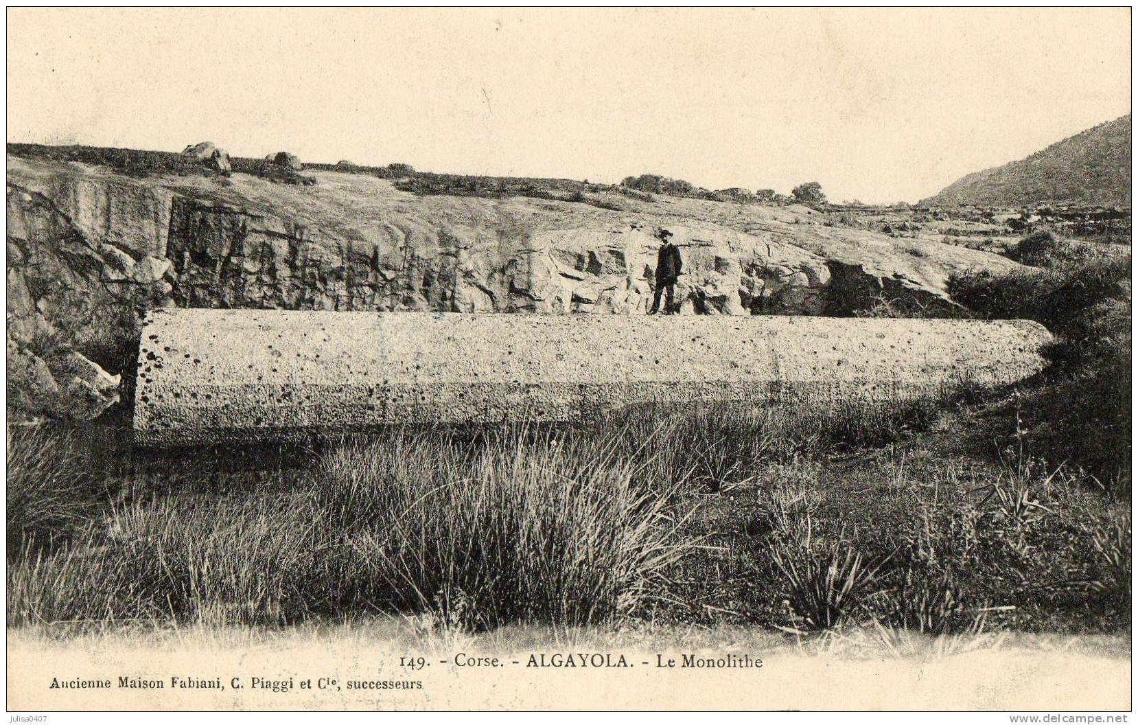 ALGAYOLA (20) Archeologie Monolithe Beau Plan - Other & Unclassified