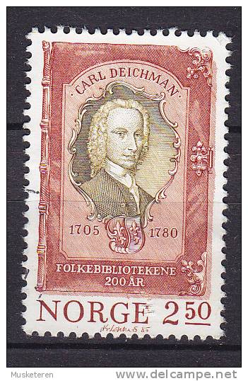 Norway 1985 Mi. 934    2.50 Kr Volksbibliothek Carl Deichman Gründer - Used Stamps