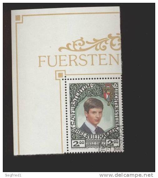 Liechtenstein Gestempelt 921 Prinz Alois Eckrand  Ungefaltet - Gebraucht