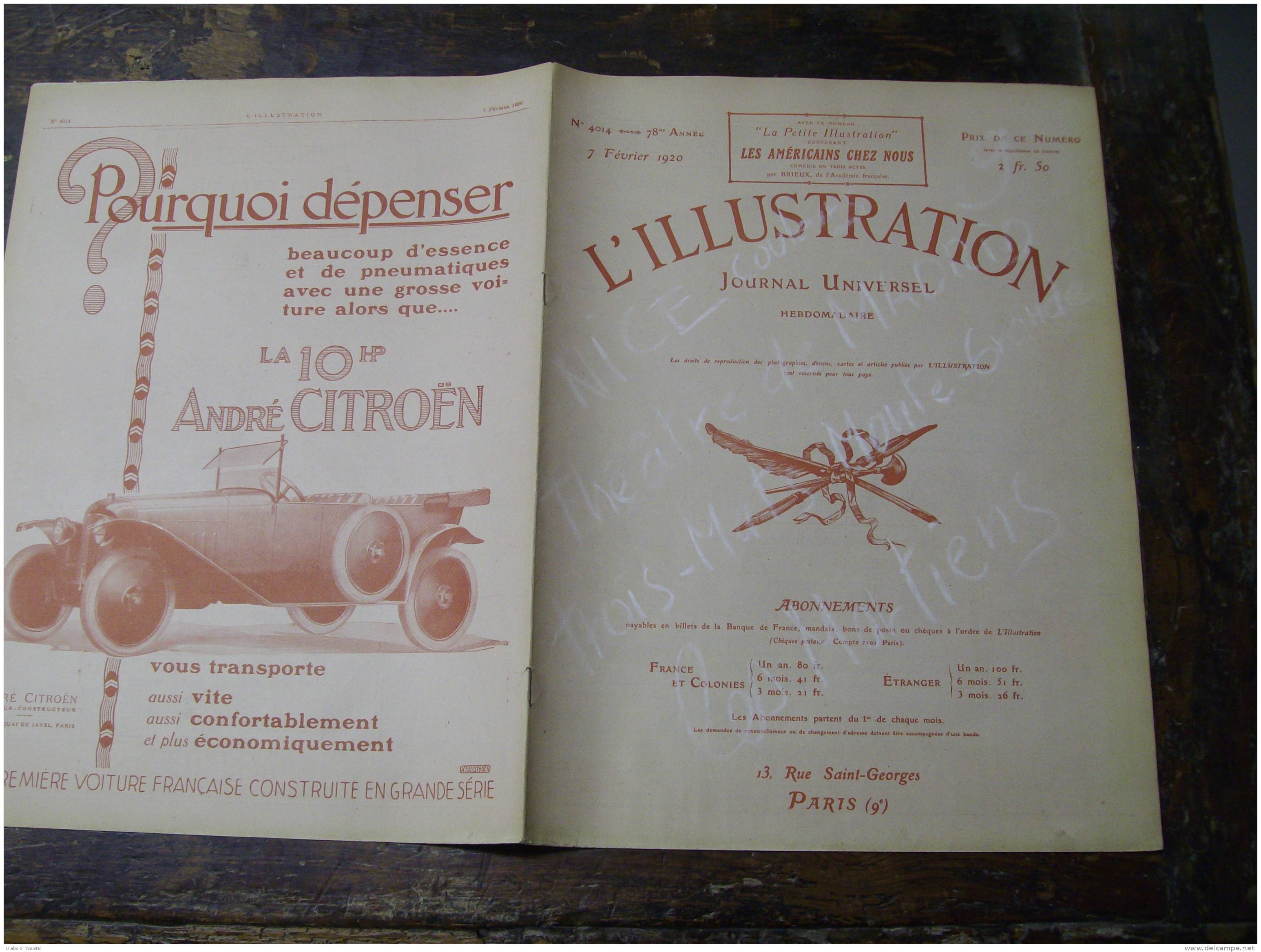 1920  FLENSBOURG ; DIXMUDE ; Jardins D'autrefois à NICE ; Le Voilier Français(3 Mats) Monte-Grande Broyé Par La Tempête - L'Illustration