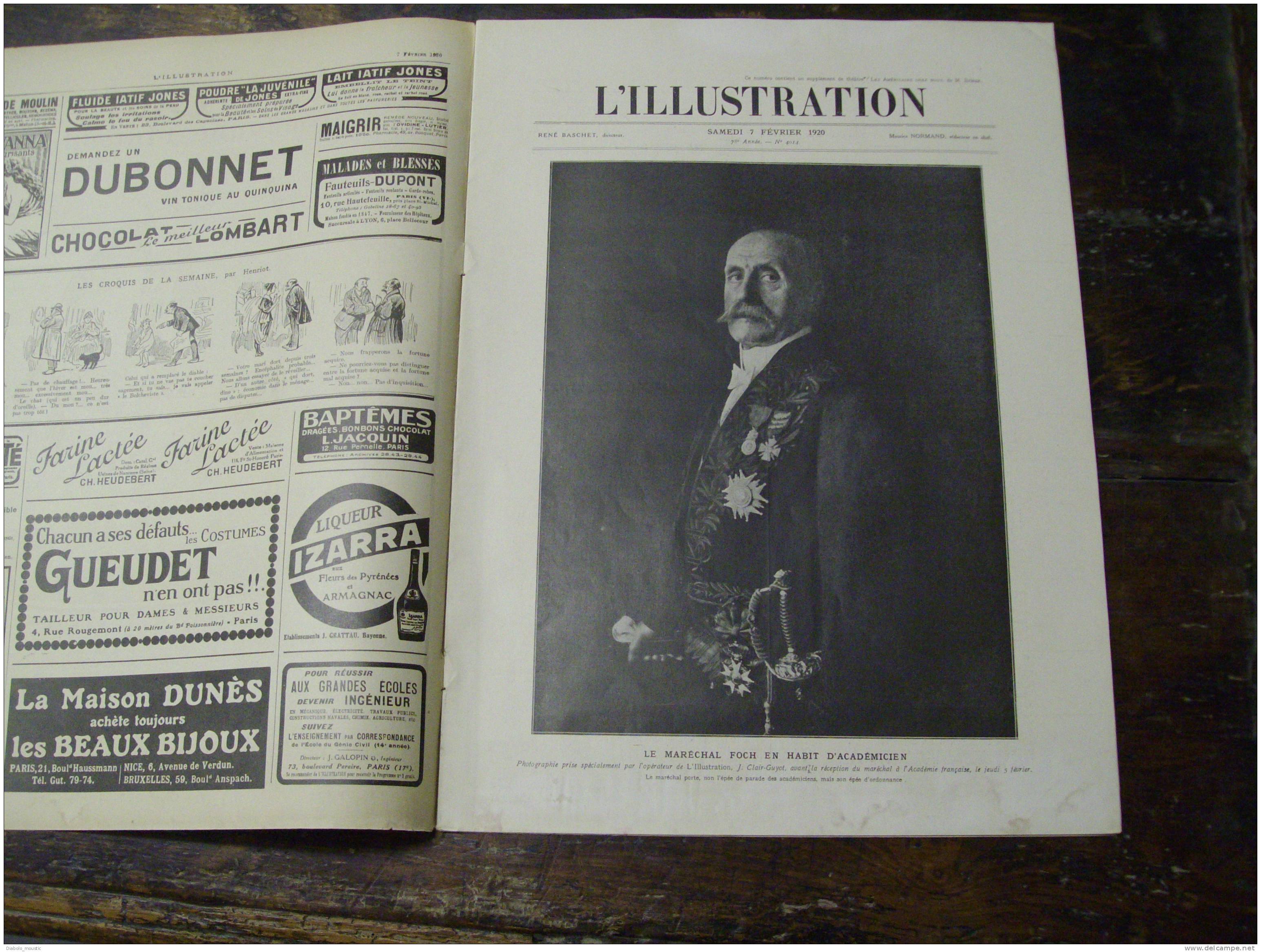 1920  FLENSBOURG ; DIXMUDE ; Jardins D'autrefois à NICE ; Le Voilier Français(3 Mats) Monte-Grande Broyé Par La Tempête - L'Illustration