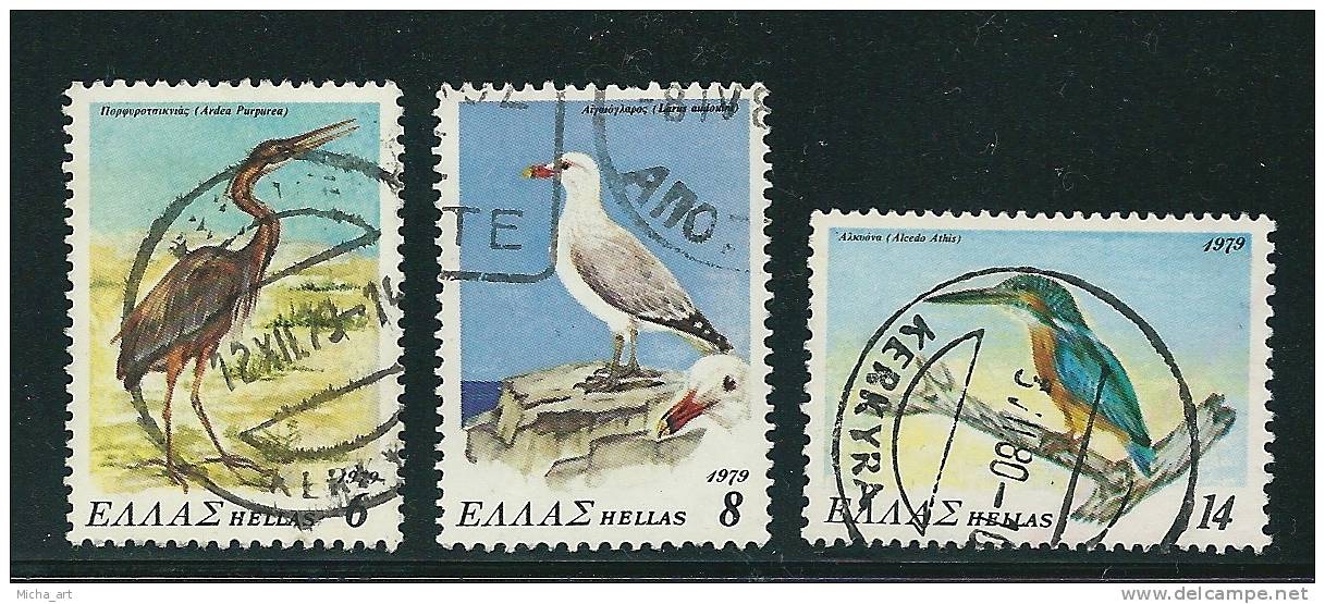 Greece 1979 Birds 3 Values Used VF  V11039 - Oblitérés