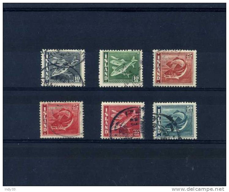 - ISLANDE . SUITE DE TIMBRES DE 1940 . OBLITERES - Oblitérés