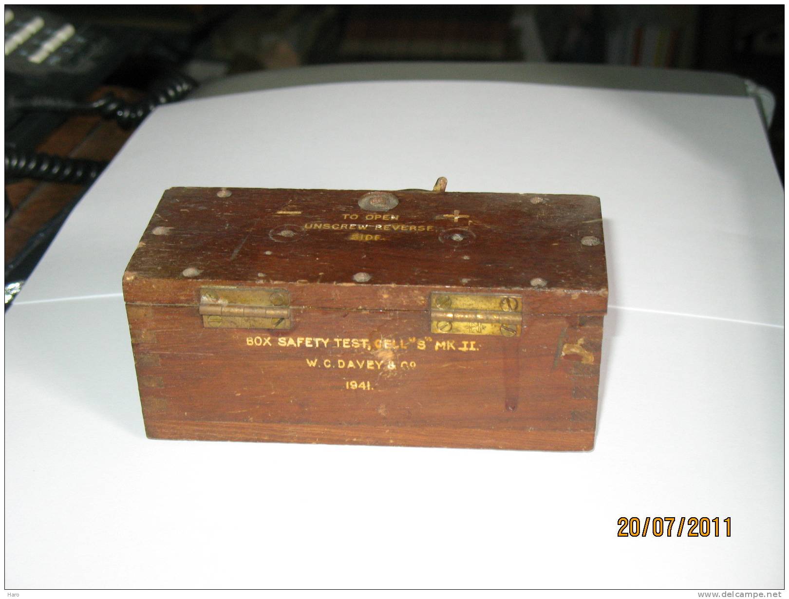 Boîte En Bois Pour Piles  - Box Safety Test Cell's- MK II 1941 - Certainement Anglais - Equipement
