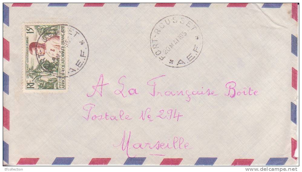 AEF,Congo,Owando,Fort Rousset Le 20/05/1957 > France,colonies,lettre,li Eutenant Gouverneur Cureau,15f N°230 - Cartas & Documentos