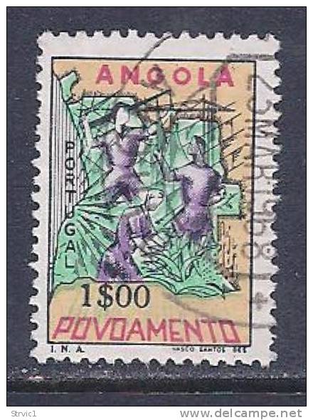Angola, Scott # RA23 Used Map. Workers, 1965 - Angola