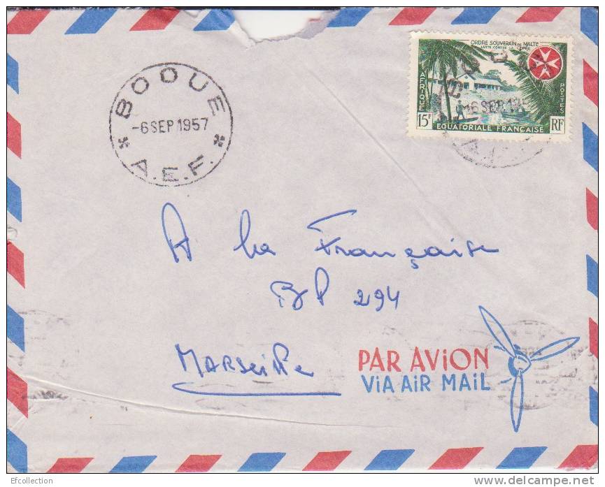 MARCOPHILIE - BOOUE ( Petit Bureau ) GABON - 1957 - COLONIES - A.E.F - N°237 - AVION - LETTRE - Autres & Non Classés