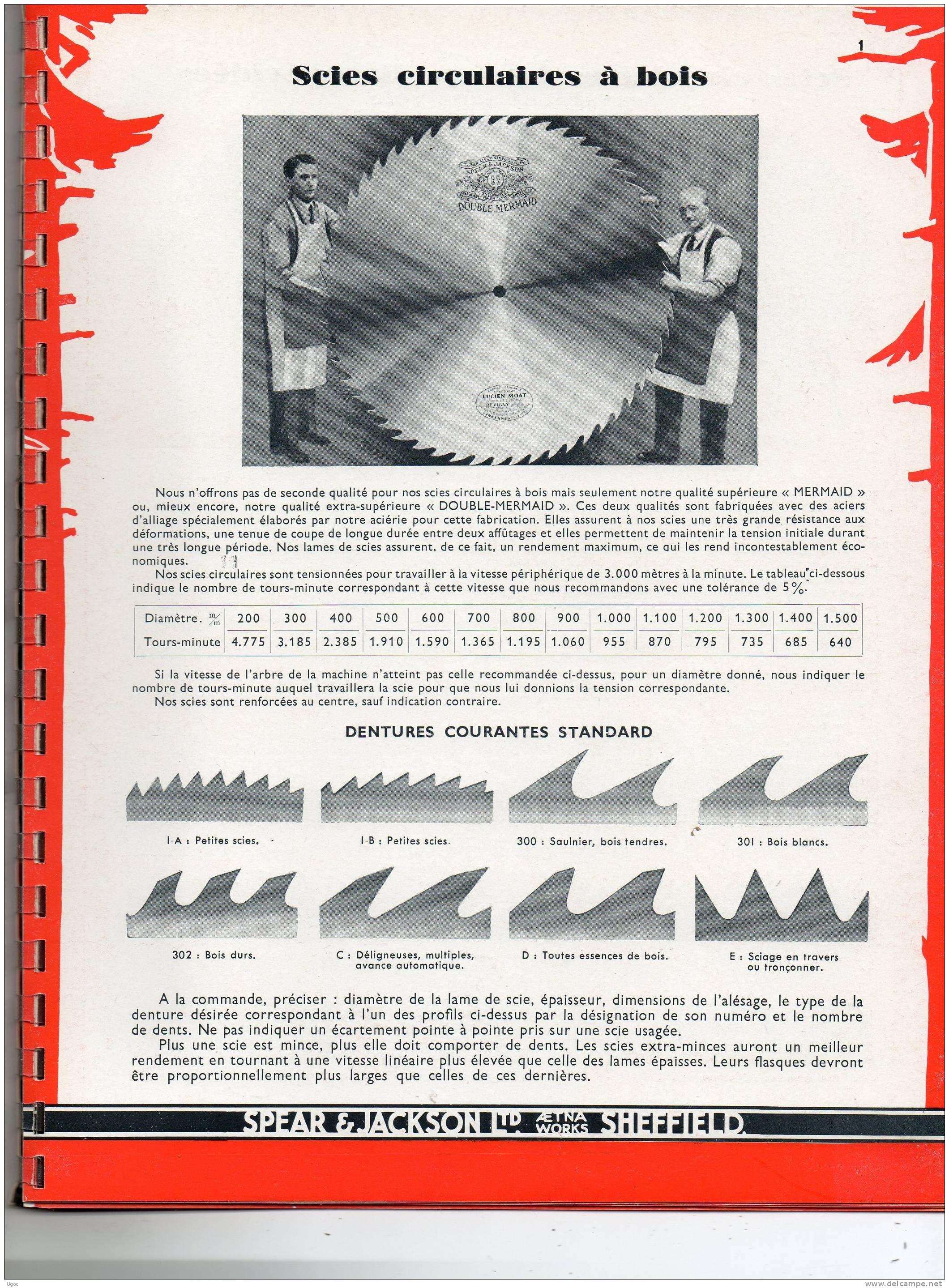 Beau Catalogue Sur Scies Circulaires à Bois Et Accessoires SPEAR & JACKSONLTD - Matériel Et Accessoires