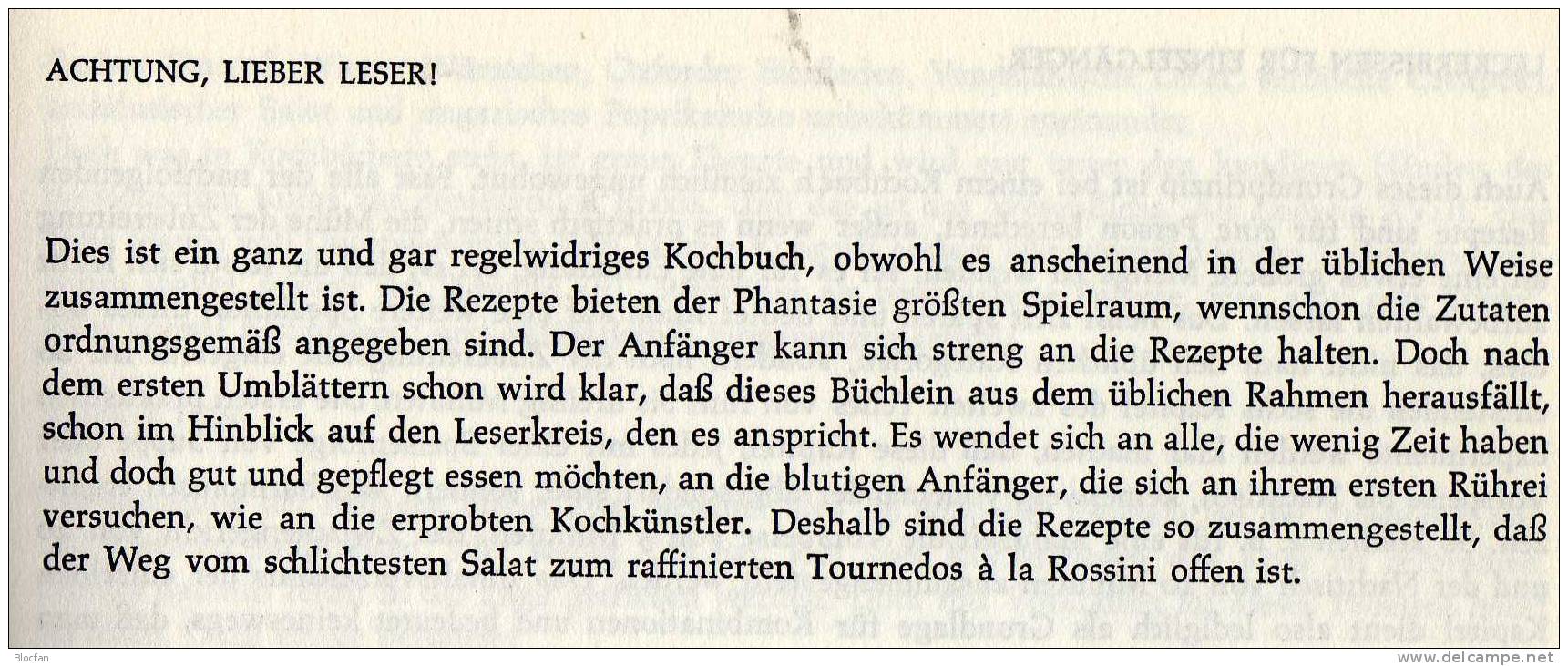 Kochen Mit Humor Junggesellen Küche Motivation 10€ Antiquarisch Taschenbuch Kochbuchreihe  Mit Rezepten Für Genießer - Essen & Trinken