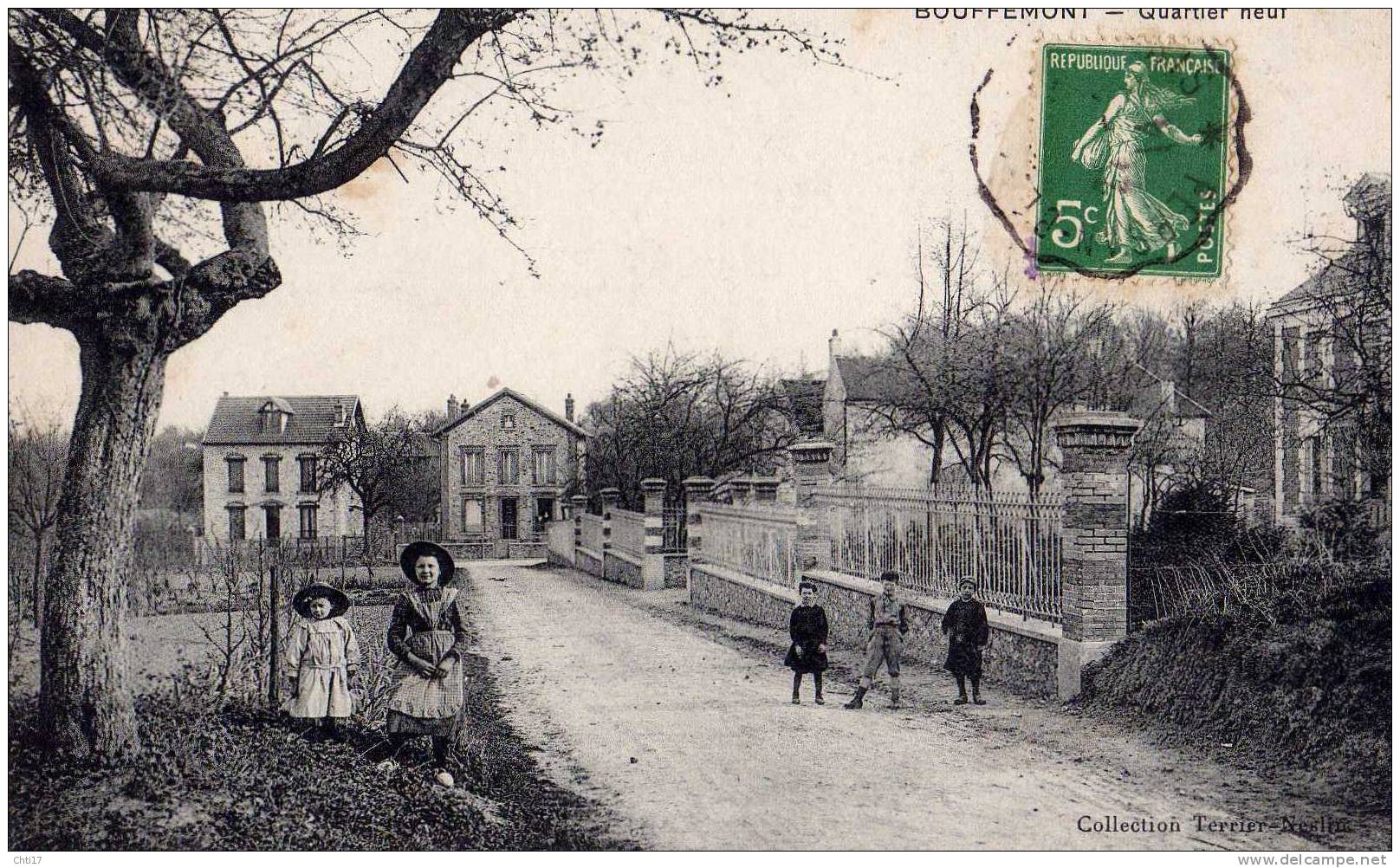 BOUFFEMONT LE QUARTIER NEUF  ANIME EDIT TERCIER NESLIN CIRC 1914 - Bouffémont