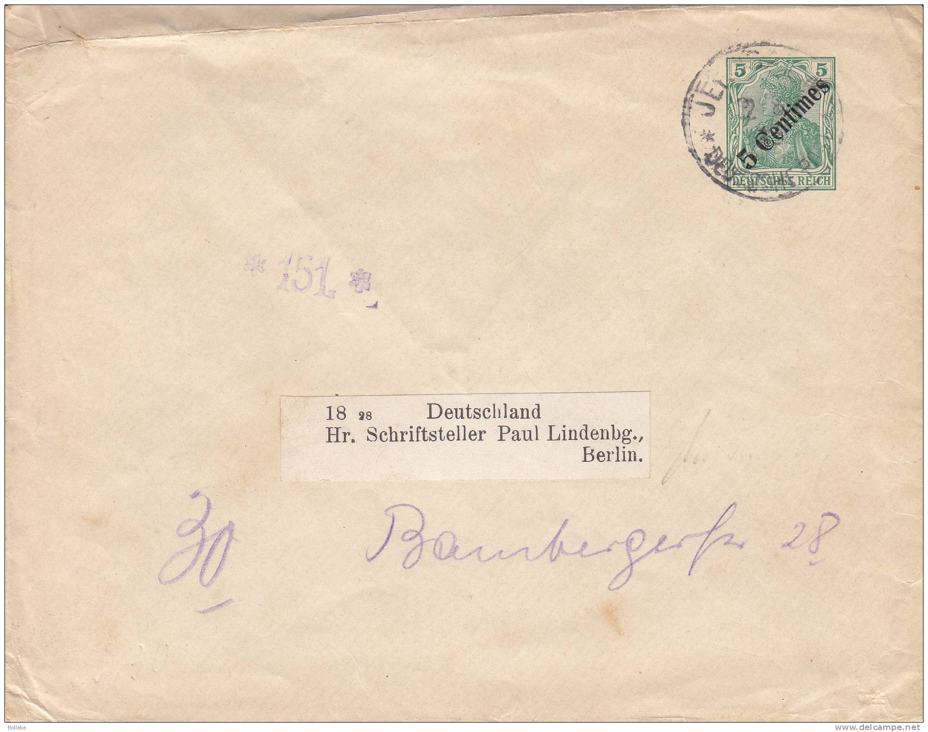 Allemagne - Turquie - Levant - Entier Postal De 1913 ?? ° - Deutsche Post In Der Türkei