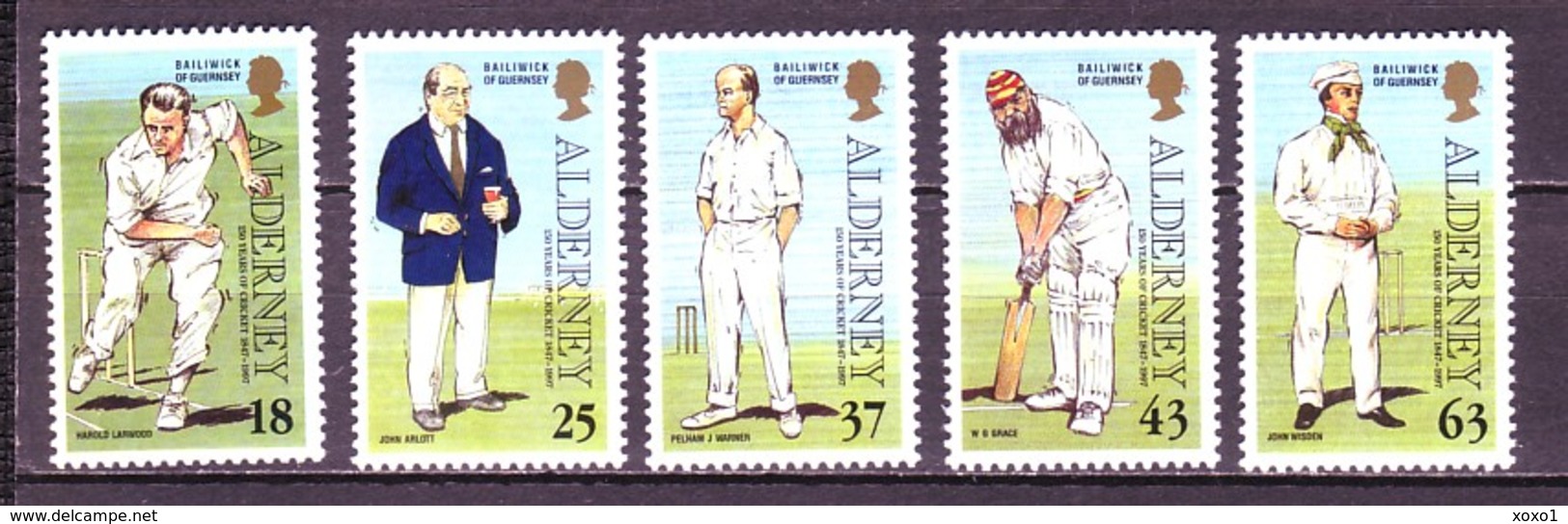 Alderney 1997 MiNr. 103 - 107 SPORT CRICKET 5v MNH** 6,50 € - Cricket