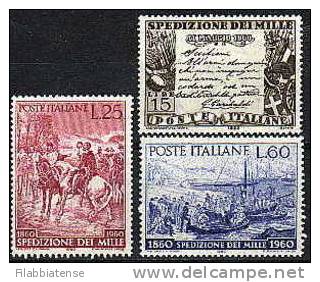 1960 - Italia 882/84 Spedizione Dei Mille - Altri & Non Classificati