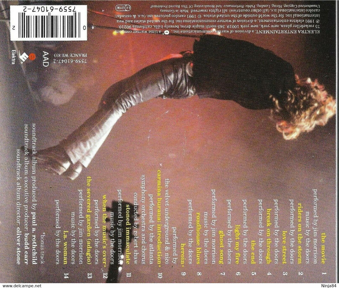 CD  B-O-F  The Doors / Lou Reed  "  The Doors  "  Allemagne - Filmmusik