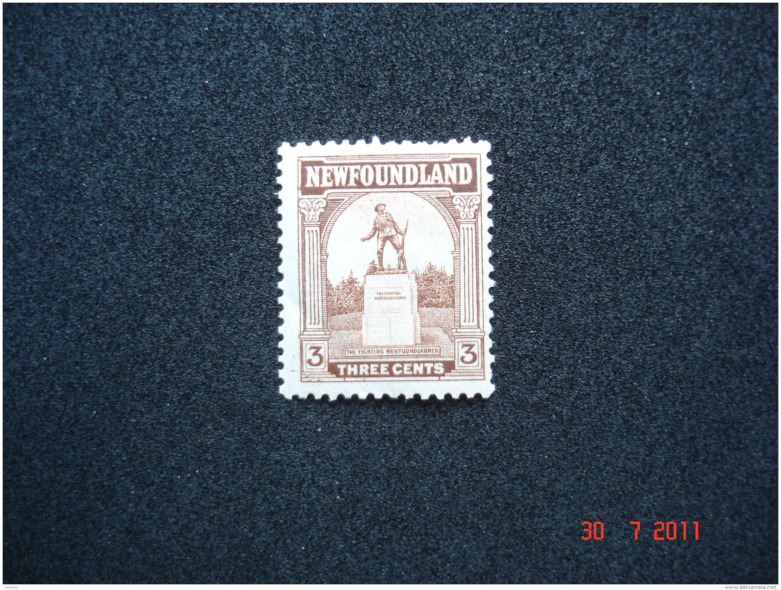 Newfoundland 1923 3c Brown SG 151  MH - 1908-1947