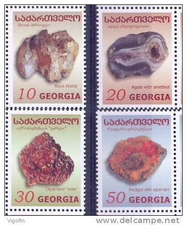 GE 2003 MINERALS, GEORGIA, 4v, MNH - Mineralien