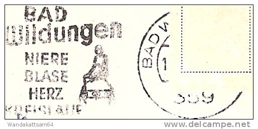 AK 16 BAD WILDUNGEN Mehrbild 8 Bilder 1 359 BAD W mehr nicht erkennbar Briefmarke entfernt (17.4.69 Kartenschreibdatum)