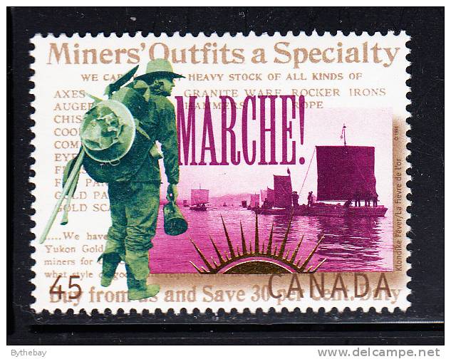 Canada Scott #1606b MNH 45c Prospectors Heading For The Gold Fields - The Yukon Gold Rush - Unused Stamps